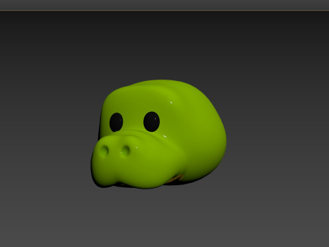 Prop132 Crocodile Head 3D Model