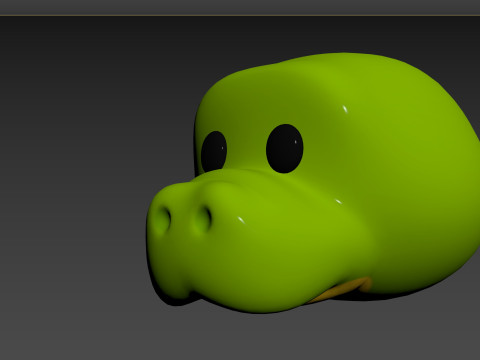 Prop132 Crocodile Head 3D Model