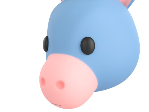 Prop131 Cow Head Model 3D