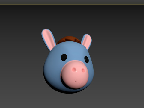 Prop131 Cow Head Model 3D