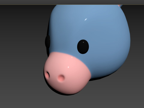 Prop131 Cow Head Model 3D