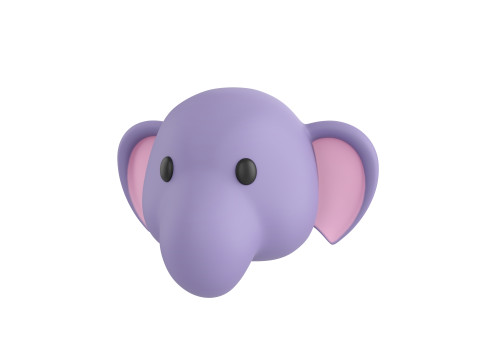 Prop135 Elephant Head 3D मॉडल