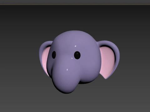 Prop135 Elephant Head 3D Model