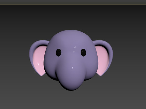 Prop135 Elephant Head Modello 3D