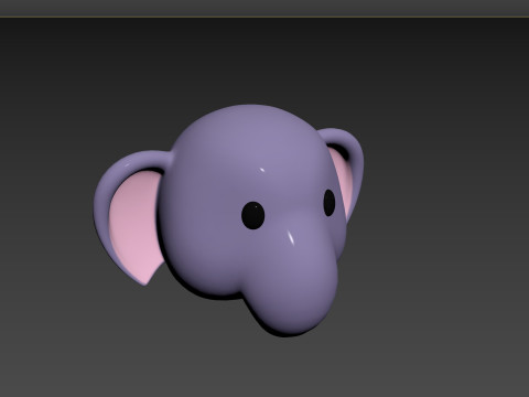 Prop135 Elephant Head Modello 3D