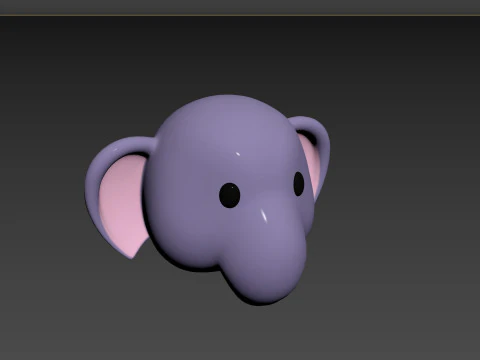 Prop135 Elephant Head 3D Model