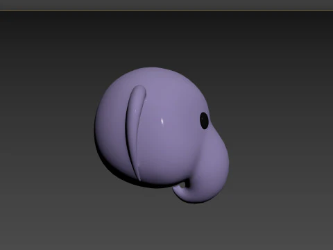Prop135 Elephant Head 3D Model