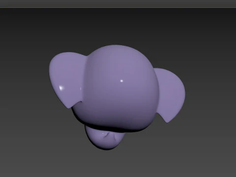 Prop135 Elephant Head 3D Model