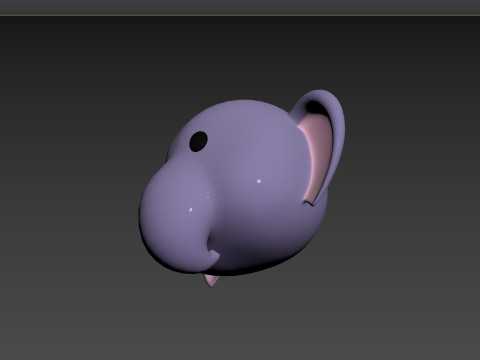 Prop135 Elephant Head Modello 3D