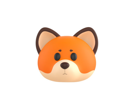 Prop136 Fox Head Model 3D