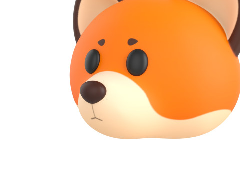 Prop136 Fox Head Model 3D