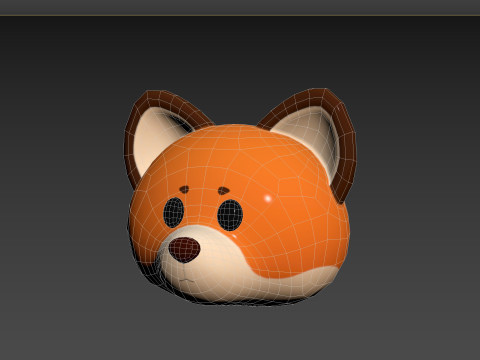 Prop136 Fox Head Model 3D