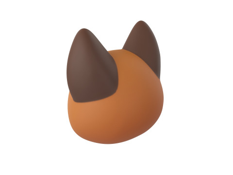 Prop137 German Shepherd Dog Head 3D Модель