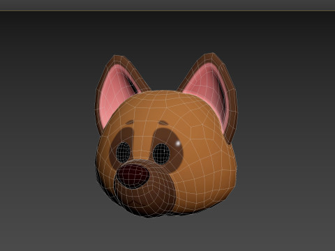 Prop137 German Shepherd Dog Head 3D Модель