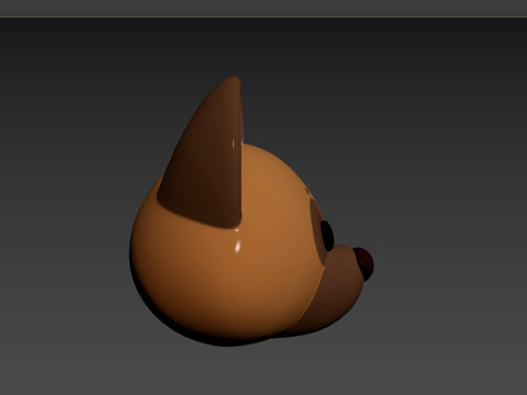 Prop137 German Shepherd Dog Head 3D Модель