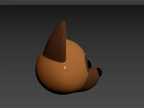 Prop137 German Shepherd Dog Head 3D Model