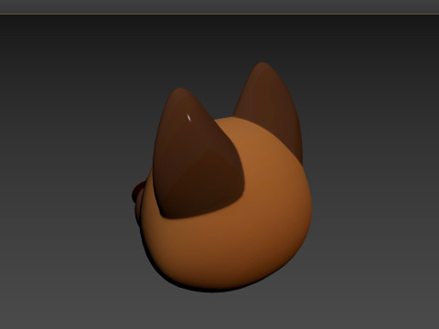 Prop137 German Shepherd Dog Head 3D Модель