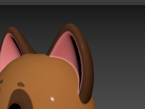 Prop137 German Shepherd Dog Head 3D Модель