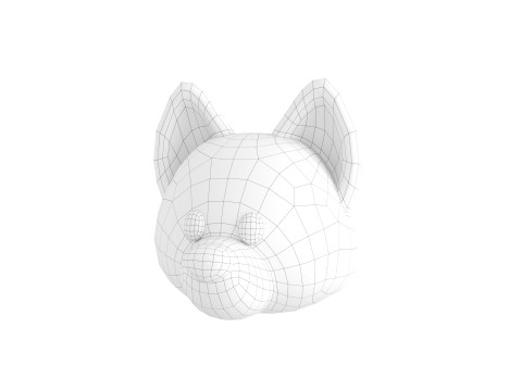 Prop137 German Shepherd Dog Head 3D Модель