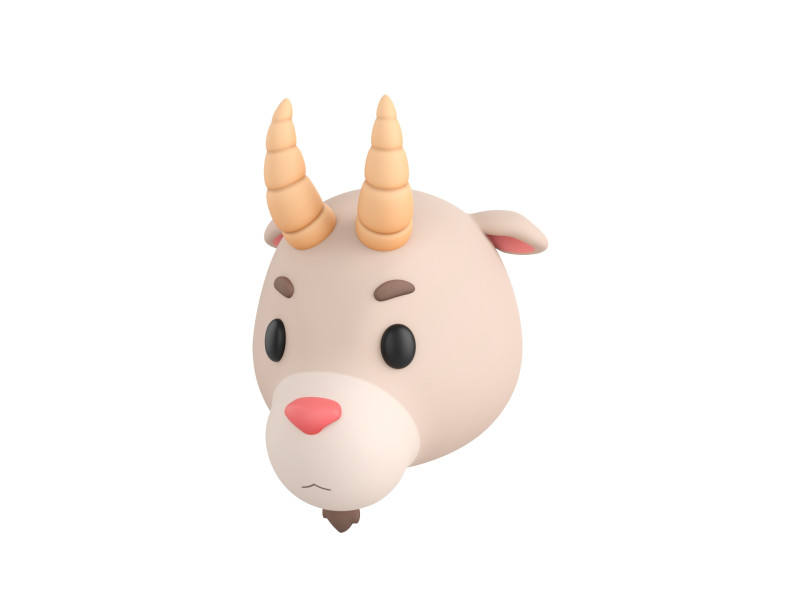 Prop138 Goat Head Modelo 3D .c4d .max .obj .3ds .fbx .stl .blend 