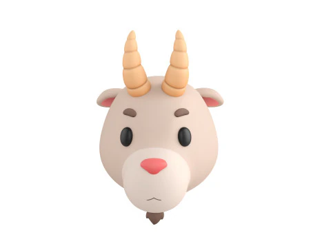 Prop138 Testa di capra Modello 3D