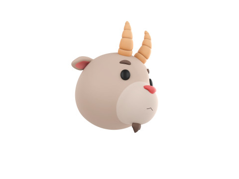 Prop138 Goat Head Modelo 3D