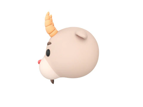 Prop138 Testa di capra Modello 3D