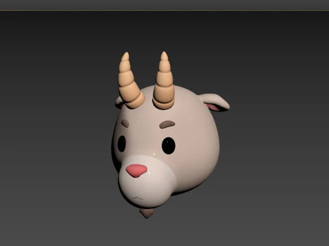 Prop138 Testa di capra Modello 3D