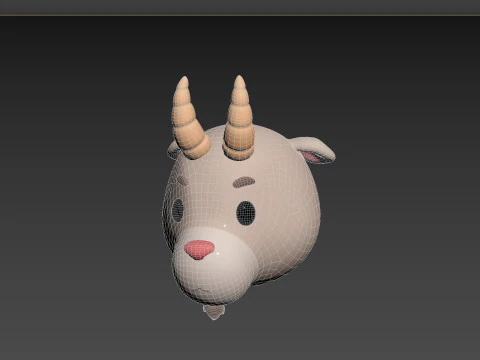 Prop138 Testa di capra Modello 3D