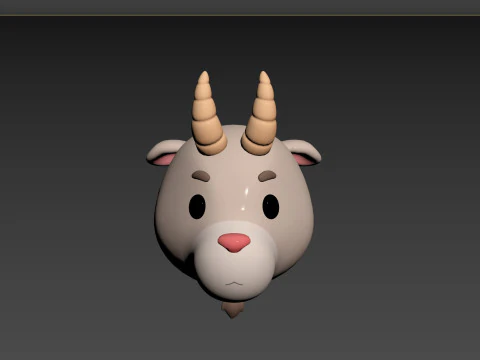 Prop138 Testa di capra Modello 3D