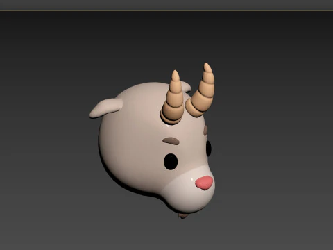 Prop138 Testa di capra Modello 3D