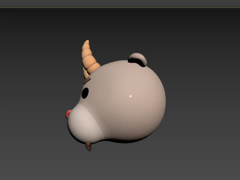 Prop138 Testa di capra Modello 3D