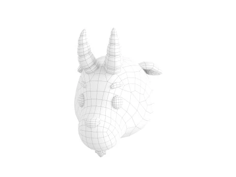 Prop138 Testa di capra Modello 3D