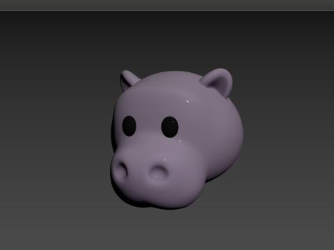 Prop139 Hippo Head Modelo 3D