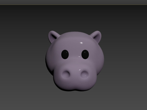Prop139 Hippo Head Modelo 3D