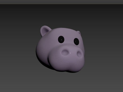 Prop139 Hippo Head Modelo 3D