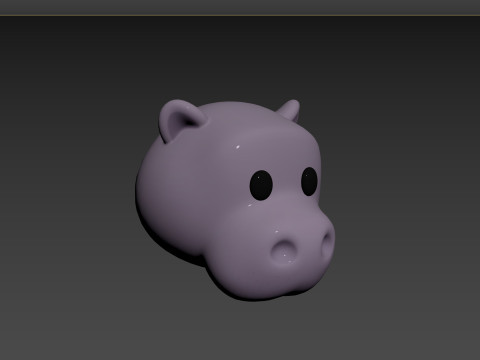 Prop139 Hippo Head Modelo 3D
