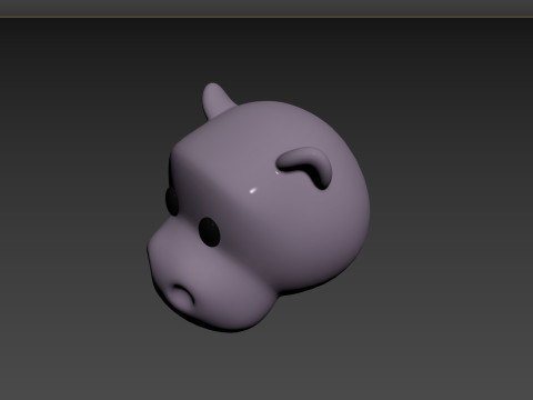 Prop139 Hippo Head Modelo 3D