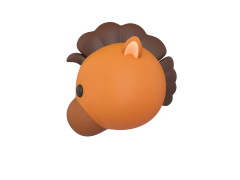 Prop140 Testa di cavallo Modello 3D