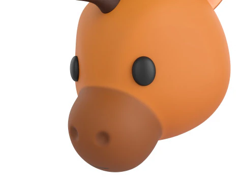 Prop140 Testa di cavallo Modello 3D