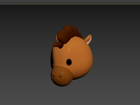 Prop140 Testa di cavallo Modello 3D