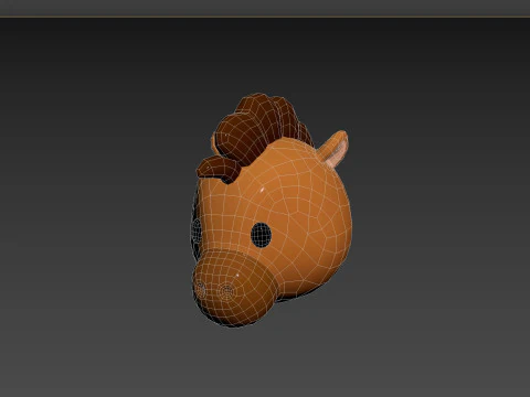 Prop140 Testa di cavallo Modello 3D