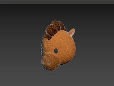 Prop140 Testa di cavallo Modello 3D