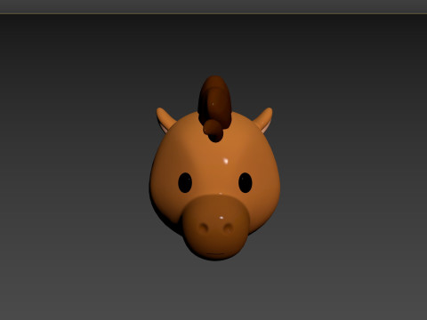 Prop140 Horse Head 3Dモデル