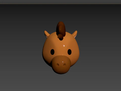 Prop140 Testa di cavallo Modello 3D