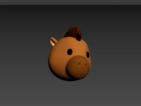 Prop140 Testa di cavallo Modello 3D
