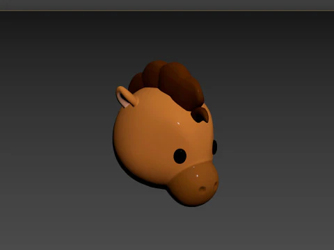 Prop140 Testa di cavallo Modello 3D