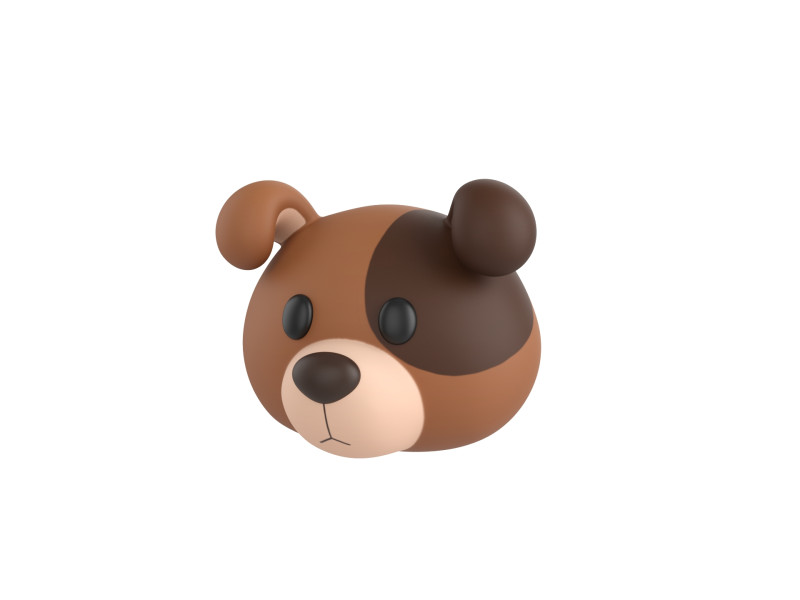 Prop141 Jack Russell Dog Head 3D 模型 .c4d .max .obj .3ds .fbx .stl .blend 
