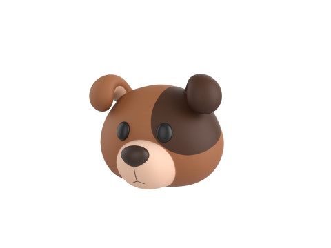 Prop141 Jack Russell Dog Head 3D Model