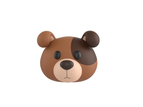 Prop141 Jack Russell Dog Head 3D Model